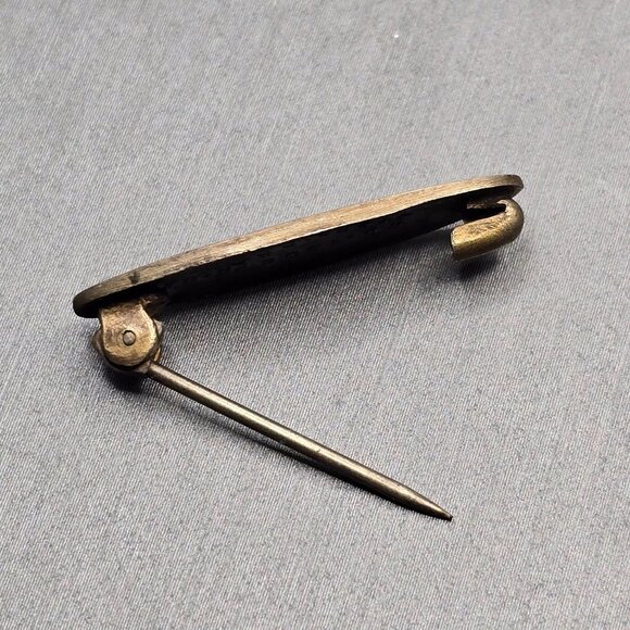 Antique Sterling Guilloche Registered Design Sash Pin/Brooch Signed RH 1906 Mini - Picture 5 of 8